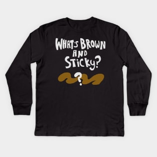 A Sticky Shirt (Front and Back) Kids Long Sleeve T-Shirt